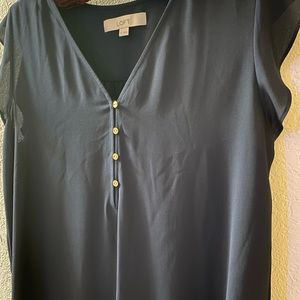 Like new condition, navy blue, size medium dress blouse from Loft